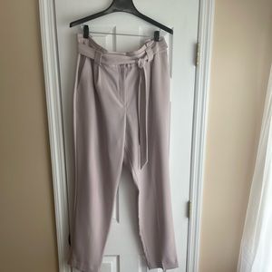 Express 14L light pink paper bag pants